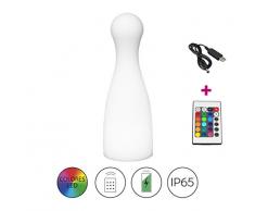 moovere pooseidon Lampe de Pied intégré, 1 W, blanc translucide, 80 x 28 cm