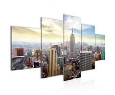 Tableau decoration murale La ville de New York - XXL Impression sur Toile Salon Appartment 5 Parties - prÃªt Ã accrocher - 603453b
