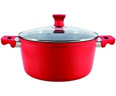 Here ahrenthal Faitout Aluminium, Rouge, 24 cm, 6 unités de