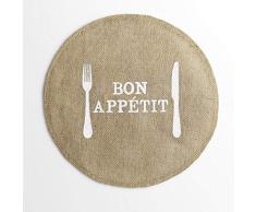 le jardin des cigales set de table (0)38cm jute imprime appetito