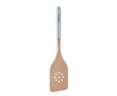 Typhoon Living Spatule Fendue en hêtre, Bois/Bleu, 30 x 6,5 x 1 cm