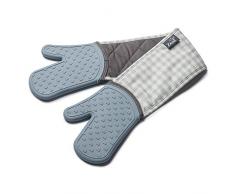Zeal Coque en Silicone Heavy Duty Double Gant de Gants de Cuisine, Coton, Bleu Canard, 26Â x 19Â x 26Â cm