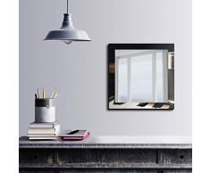 Bonamaison Décoration Murale Impression sur Miroir Encadré sur Toile, Dimensions: 50 x 50 Cm - Conçu et fabriqué en Turquie