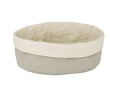 Garcia de pou Corbeille Pain CrÃ¨me & Gris 15X20X7 Cm Coton - 12 unitÃ©s