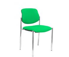 Piqueras Y Crespo (PIQU7) Chaise Fixe Villalgordo Bali Vert Châssis Chrome Bureau Taille Unique