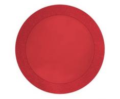 Creative Conversion Glitz Rouge Rond Papier Sets de Table avec Paillettes 5,1Â cm Bordure, 8Â Fils