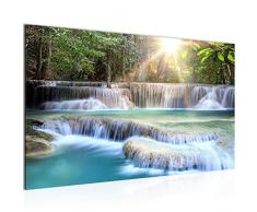 Tableau decoration murale Paysage de cascade - XXL Impression sur Toile Salon Appartment 1 Parties - prÃªt Ã accrocher - 612114a