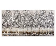Arte Dal Mondo AS330X1 ForÃªt dargent Tableau Modern Peint Ã la Main sur Toile avec Chassis, Multicolore, 150 x 3,5 x 75 cm