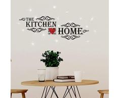 Wallflexi Stickers muraux Cristaux Swarovski et de Cuisine de Citations Stickers muraux Décoration Salon Chambre denfant Restaurant Cafe Bureau Décor