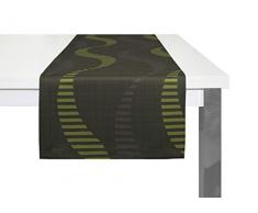 Wirth Chemin de Table Polyester, Vert, 40 x 150 cm