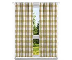 KELVIN Buffalo Rideau occultant Motif Carreaux Vichy, Ocre, 38x84