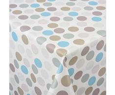 Venilia Nappe Taupe Confetti Multicolore Linge de Table Toile cirÃ©e Maintenance rÃ©duite hydrophobes, Polyester, PVC, ovales, 140Â x 200Â cm, 55082, 140 x 200 cm