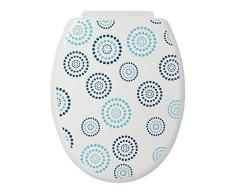MSV Abattant WC Dots, Bleu, 47 x 36.5 x 3.5 cm, 102 pièces