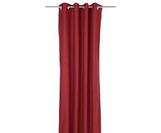 Tom Tailor 575508 T-Dove Rideau avec Oeillets Coton Rouge 140 x 245 cm