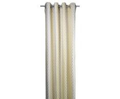 Tom Tailor 564108 T-Charming Rideau Ã Oeillet Polyester/Acrylique/Coton Jaune/Beige 245 x 140 x 1 cm