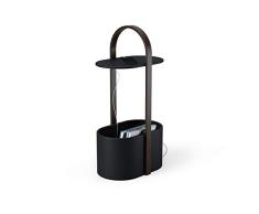 Umbra Hub Tables de Chevet, Acier, Noir/Noyer, Taille Unique