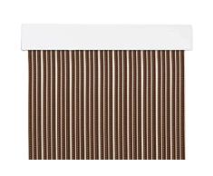 MercuryTextil P69 Rideau Porte PVC 210 x 90 cm Marron + Fil Beige
