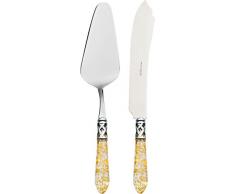 Casa Bugatti ALC1G-N4220/21 Aladdin Gold Manche Argent Spatule Ã gÃ¢teau + couteau Ã pÃ¢te