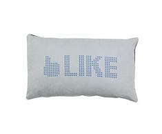 Thedecofactory 404593 Coussin, Coton, Gris Clair, 40 x 40 x 3 cm