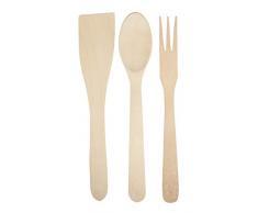Rayher 62862505 Couverts en bois, 3 pcs, nature