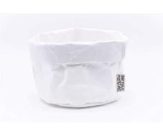 B&P Italia Stockholm Sac à Pain en Fibre de Cellulose, Blanc, diamètre 19 x 12 cm