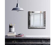 Bonamaison DÃ©coration Murale Impression sur Miroir EncadrÃ© sur Toile, Dimensions: 50 x 50 Cm - ConÃ§u et fabriquÃ© en Turquie