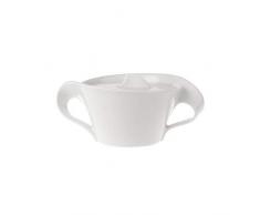 VilleroyÂ &Â Boch - sucrier NewWave, pot Ã confiture avec couvercle, anse galbÃ©e, porcelaine premium, compatible lave-vaisselle et micro-onde, blanc, 260Â ml