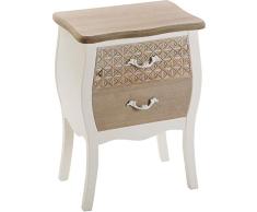Versa Ailen Table de Chevet à Deux tiroirs pour armoires, Multicolore, Unique