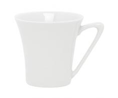 DEGRENNE - Boréal lot de 6 tasses à thé 15 cl, porcelaine - Blanc