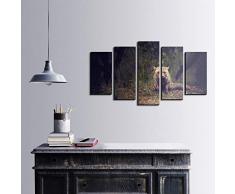 Bonamaison DÃ©coration Murale Ensemble de 5 Impression sur Toile, Dimensions: 100 x 60 Cm - ConÃ§u et fabriquÃ© en Turquie