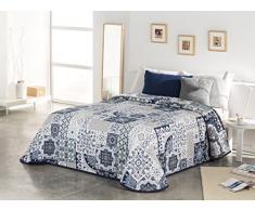 VIALMAN Couvre-lit, Bleu, Lit 90Â cm