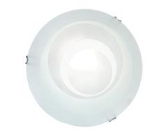 Tosel 40265 Plafonnier â Marine, Fil et tôle Acier, Verre Mate, E27, 60 W, Blanc