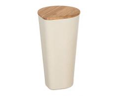 WENKO 54071100 Boîte de Rangement Derry 1 L, Capacité : 1 L, Fibre de Bambou, 10,5 x 19,5 x 12 cm, Beige