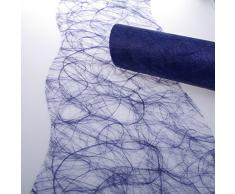 HKT Home Deco Sizoweb Chemin de Table Coupe ondulée Bleu foncé env. 25 cm Rouleau 25 Mètres â 64 W 035 de r 250