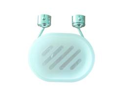 MSV 140035 Porte Savon de ABC/ABS/crome en Argent/Blanc Chrome, 13x9,5x5 cm