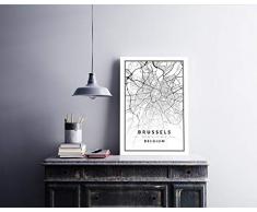 Bonamaison Décoration Murale en Toile, Multicolore, 50 x 70 cm