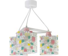 lampe suspension enfant 3 lumières Secrets estampage multicolore