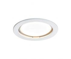 Paulmann 92786 Kit encastrés Premium Coin, satiné, rond, fixe, LED 1x14W, 2700K, 230V, 75mm, Blanc mat/Alu zinc