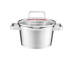 Dajar Faitout Selection avec Couvercle verseur 18 cm, 2,3L Ambition, Acier, Argent, 18 cm cm, de 2 unités