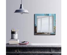 Bonamaison Décoration Murale Impression sur Miroir Encadré sur Toile, Dimensions: 50 x 50 Cm - Conçu et fabriqué en Turquie