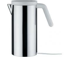 Alessi Wa09 W/uk Hot.it Bouilloire Ãlectrique en Acier Inoxydable 18/10 Brillant, IntÃ©rieur, PoignÃ©e et Couvercle en RÃ©sine Thermoplastique, Blanc, Fiche Anglaise