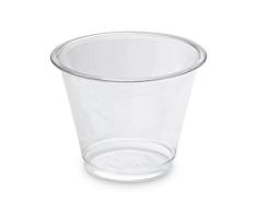 GUILLIN - SERVIPACK CP270C CARTON DE 1000 Coupe à Dessert Forme Evasée 270Cc, Plastique, Transparent, 5,5 x 9,2 x 7,2 cm
