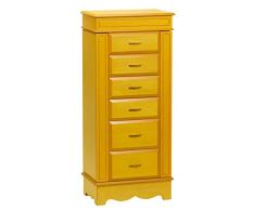 Mele & Co Falkirk Armoire Ã Bijoux Finition chÃªne Clair Ãrable 40 x 25 x 92 cm