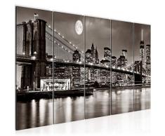 Tableau decoration murale La ville de New York 200 x 80 cm - XXL Impression sur Toile Salon Appartment 5 Parties - prÃªt Ã accrocher - 606755b