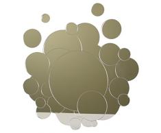 Mungai Mirrors Miroir Acrylique Bulles, Plastique, Argent, 60Â cm