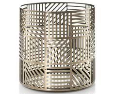 Yankee Candle Bougie parfumée 1507947 hachuré style à manches, 26,7 x 26,7 x 10,2 cm, en métal, or