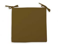 Soleil docre Dessus de Chaise Alix Moka, Polyester, Marron, 40x40x3 cm