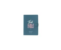 Petit Agenda Mr.Wonderful ligne classique 18-19 Journalier - Tout ce que je promets de terminer - Bleu