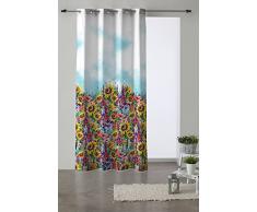 Martina Home Rideau Ã Oeillets Motif tournesols Taille 140Â x 260Â cm