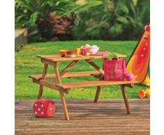 Table de pique-nique en acacia pour enfant